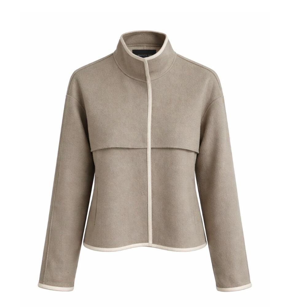Lafayette 148 New York Wool & Cashmere Double-Faced Jacket Neutral Beige